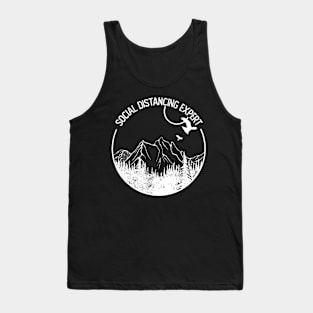 SOCIAL DISTANCING EXPERT HIKING MOUNTAINS Tank Top